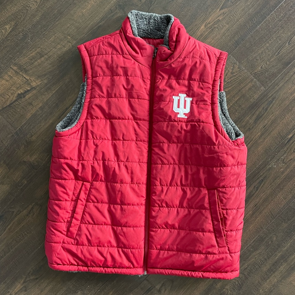 Indiana University Red Quilted Puffer Vest